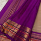 Sandal Taupe and Royal Violet Kanchipuram Silk Saree – Festive Drape View