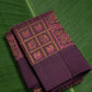 Deep chocolate brown Kanchipuram pure silk saree with Bomkai inspired motif panels and magenta accents Idam Living