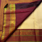 Handwoven Ganga Jamuna border Kanchi pure silk saree in ivory – Idam Living