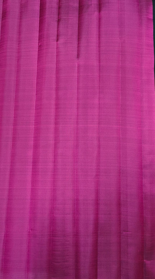 Pure Kanchipuram silk saree green ettukol border detail