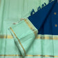 Pure Kanchipuram Silk Saree – peacock with Mayil Chakram Butta and Mint Green Border