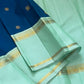 Pure Kanchipuram Silk Saree – peacock with Mayil Chakram Butta and Mint Green Border