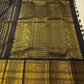 Kohl Black and Deep Red Kanchipuram Silk Saree – Meenakari Kamalam Butta