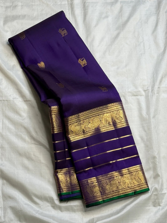 Violet Vairaoosi Vanasringaram Kanchipuram Silk Saree