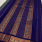 Lime Chartreuse Green and Royal Indigo Blue Handwoven Pure Silk Kanchipuram Saree with Korvai Adai Peacock Border