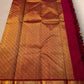 Multicolour checks Kanchipuram silk saree with peacock zari motifs body detail