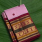 Petal Pink and Orchid Pink Handwoven Pure Silk Kanchipuram Saree with Pavun Butta Varisaipet Border