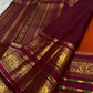 Burnt Terracotta and Jamun Purple Kanchipuram Silk Saree – Sorgavaasal Yaanai Design