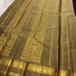 Purple and Gold Handwoven Pure Silk Kanchipuram Saree with Elephant Zari Border.
