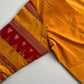Yellow Saatchi handloom ikkat blouse with silk cotton fabric and traditional zari detailing