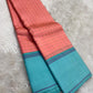 Blush Rose and Aqua Blue Kanchipuram Silk Saree – Silk Mark Certified