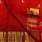 Teardrop pallu detail on vermillion red Kanjivaram silk saree – Idam Living