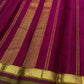 Silver Ash and Rani Pink Handwoven Lightweight Pure Silk Kancheepuram Saree: view 6