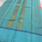 Blush Rose and Aqua Blue Kanchipuram Silk Saree – Zari Kattam Checks Closeup