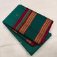 Peacock Green and Magenta Handwoven Lightweight Pure Silk Kanchipuram Saree: view 6