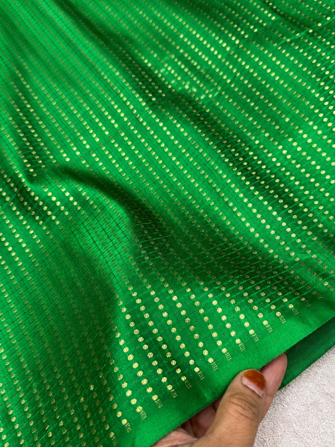 Kanchipuram saree styled with a custom-stitched blouse concept for the Rani Pink Zari Kattam saree.