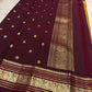 Harvest Gold Handwoven Pure Silk Kanchipuram Butta Saree with Maroon Border – view 6