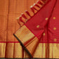 Pure Kanchipuram Silk Saree Vibrant Red with Traditional Gold Zari Border