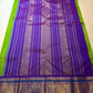 Ilai Pachai Green Kanchipuram silk saree with fine antique-gold linear zari texture.