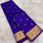 Imperial violet Kanjivaram saree with heirloom-inspired korvai craftsmanship