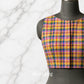 Custom Made Multicolor Checks pure Handwoven  cotton Blouse (Made to Measure)