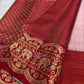 Dense red and gold all over jaal pallu on Pure Silk Kanchipuram saree