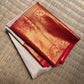 Ivory Handwoven Pure Silk Kancheepuram Korvai Saree with Pillar-Box Red Gold Zari Border