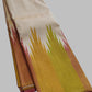 Venpattu Ivory Pure Silk Kanchipuram Ettukol Saree with Multicolour Temple Border