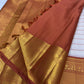 Warm-ivory pure silk Kanjipuram Korvai saree, folded view — Idam Living