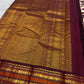 Warm-ivory pure silk Kanjivaram Korvai saree, folded view — Idam Living