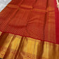 Ivory Kanjeevaram Korvai saree with multicolour meena Kamalam butta and red border — Idam Living