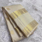 Warm Ivory Kanjivaram silk saree with gold zari bird-motif border