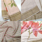 Pure Mysore Silk Crepe Saree Pastel Floral Prints with Zari Border