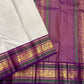 Ivory Pure Silk Kancheepuram Butta Saree - antique zari buttas detail
