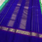 Jade Green and Royal Blue Handwoven Pure Silk Kanjipuram Saree with Kanchi Kattam Kaal Irangiya Border