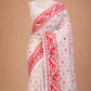 jamdani cotton silk saree red border detail intricate handloom weaving