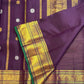 Handwoven Zari Kattam pure silk weave in jamun purple