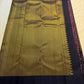 Kanchana Brown Handwoven Pure Silk Kancheepuram Saree with Bomkai-Inspired Buttas and Navy Violet Contrast