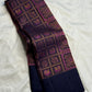 Kanchana Brown Handwoven Pure Silk Kancheepuram Saree with Bomkai-Inspired Buttas and Navy Violet Contrast