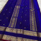 rt-vh pallu detail of ink blue Kanchipuram silk saree
