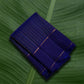 royal blue Kanchipuram silk saree with rt-v weave folded view