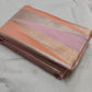 Pastel pink and lilac handwoven pure silk Kanchipuram Ettukol saree — detail of the saree border