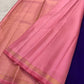 Royal Purple handwoven pure silk Kanchipuram Butta saree — Gandaberunda zari butta body detail — Idam Living