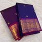 Royal purple Butta saree — paisley zari border detail