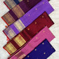 Idam Living handwoven pure silk Kanchipuram Rettapet sarees with twin peacock zari borders, group view