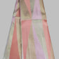 Pastel pink and lilac handwoven pure silk Kanchipuram Ettukol saree — saree neatly folded