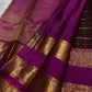 Oodha magenta Pure Kanchipuram Silk Zari Kattam saree worn at an Indian wedding brunch in the USA