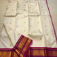 kv-myb pallu detail of ivory Kanchipuram silk saree