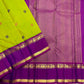 Pure Kanjivaram silk saree in green with mayil motifs and traditional zari woven rettapet border