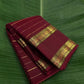 Kanchipuram Silk Saree • Rettapet Veldhari Weave • Deep Red with Leaf Green